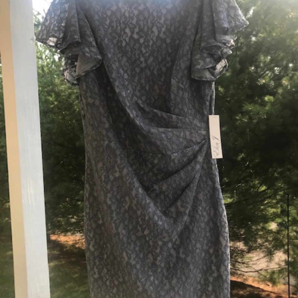 Dress, Gray Lace